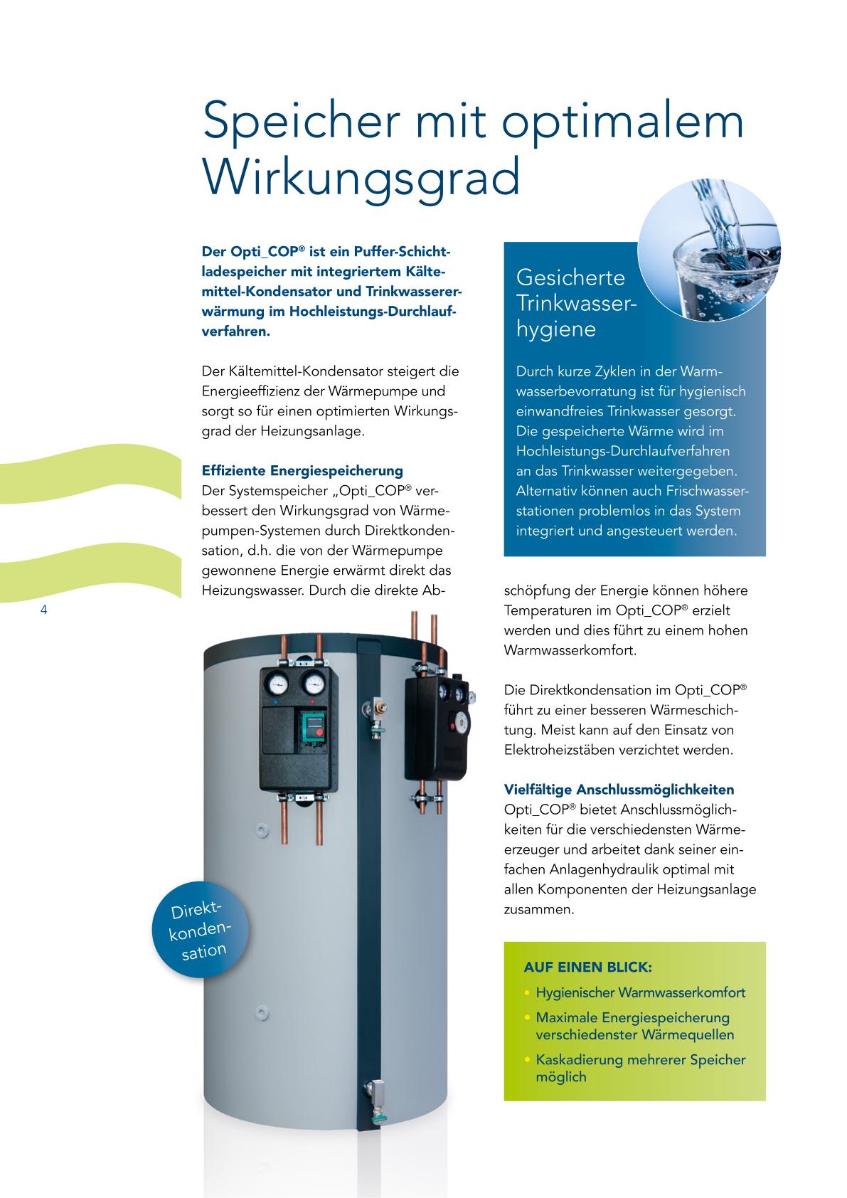 Prospektseite: Speicher mit optimalem Wirkungsgrad