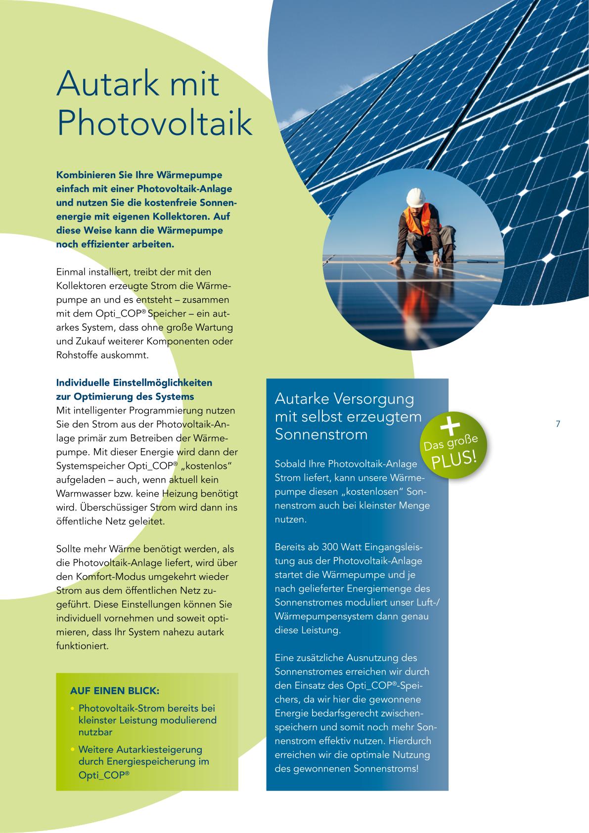 Prospektseite Autark mit Photovoltaik