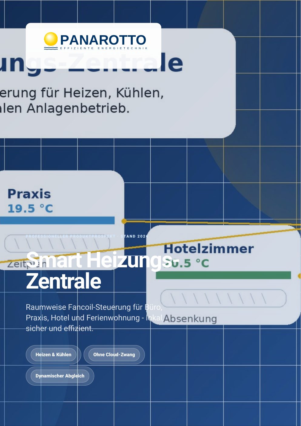 Titel des PANAROTTO Prospekts Smart Heizungs-Zentrale